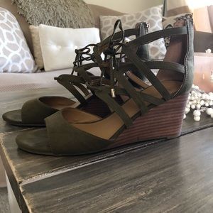Franco Sarto Olive Laceup Wedges